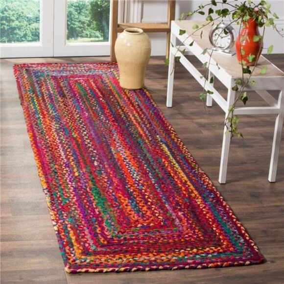 NEW Multicolor Boho Cotton Area Runner Rug - Picture 1 of 5
